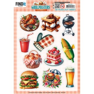 (SB11123)3D Pushout Sheet - Berries Beauties - Grillmasters - Assorti