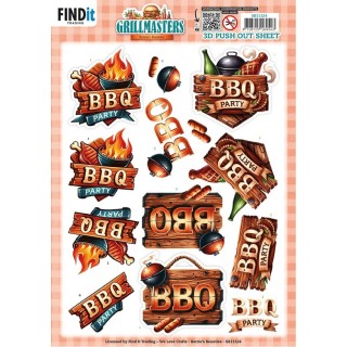 (SB11124)3D Pushout Sheet - Berries Beauties - Grillmasters - Backyard Feast