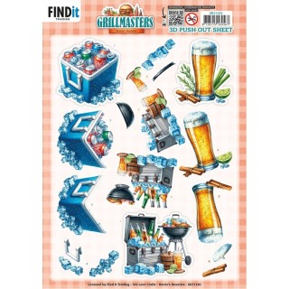 (SB11126)3D Pushout Sheet - Berries Beauties - BBQ & Brews