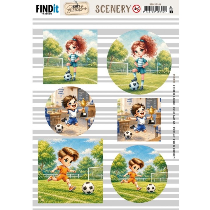(BBSC10140)Scenery Push Out - Berries Beauties - Football Champions