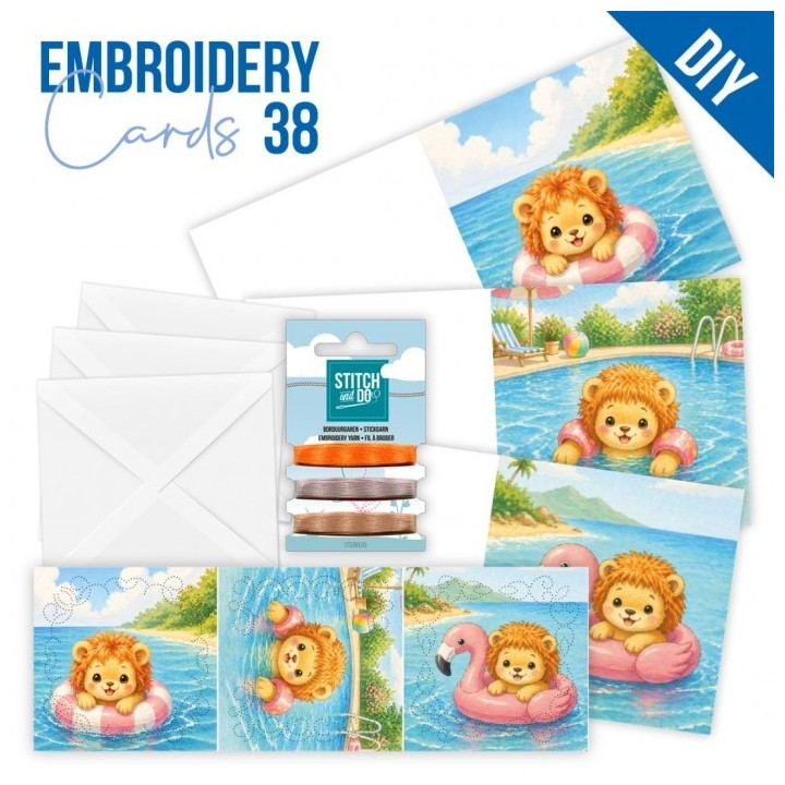 (STDOPP038)Stitch and Do Cards 38 - Sweet Summer Lion