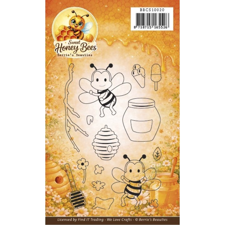 (BBCS10020)Clear Stamp- Berrie's Beauties - Sweet Honey Bees