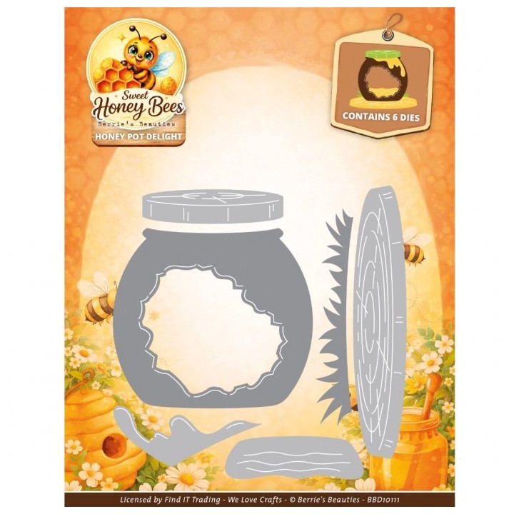 (BBD10111)Dies - Berries Beauties - Sweet Honey Bees - Honey Pot Delight