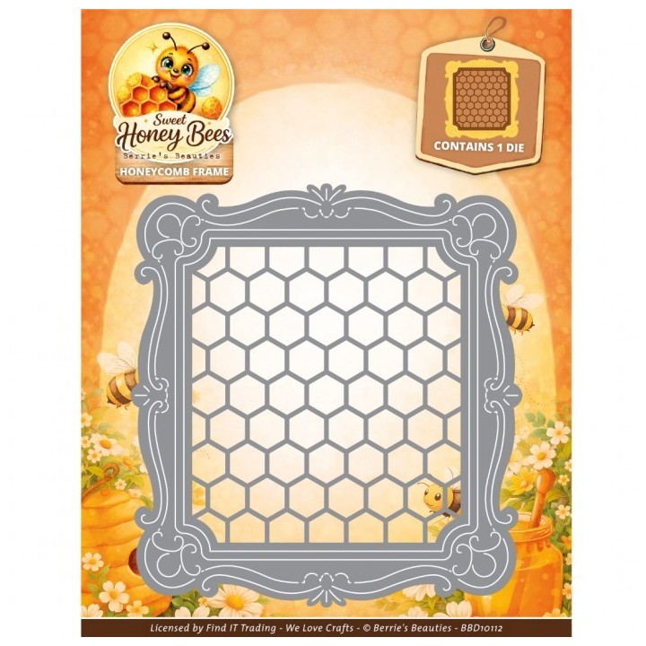 (BBD10112)Dies - Berries Beauties - Sweet Honey Bees - Honeycomb Frame