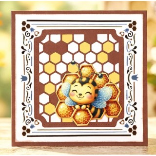 (BBD10112)Dies - Berries Beauties - Sweet Honey Bees - Honeycomb Frame
