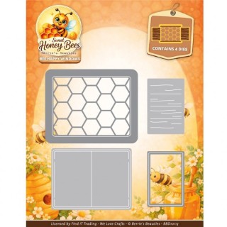(BBD10113)Dies - Berries Beauties - Sweet Honey Bees - Bee Happy Windows