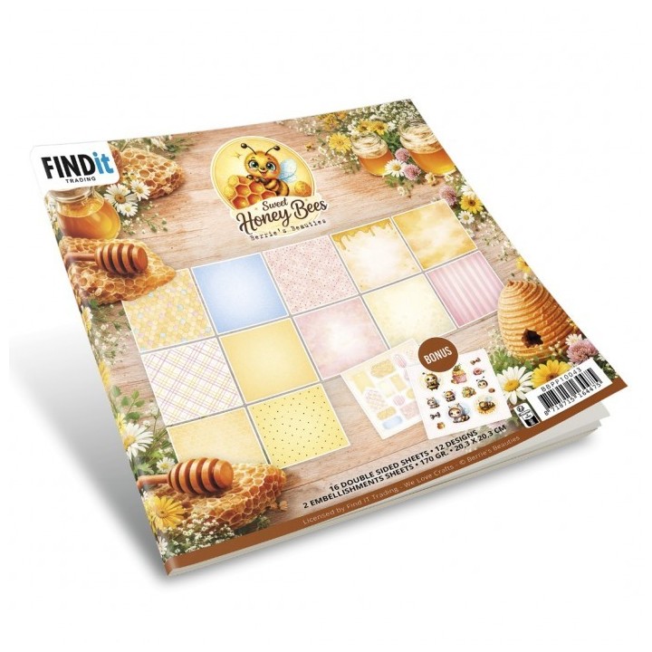(BBPP10043)Paperpack - Berries Beauties - Sweet Honey Bees 20 x 20 cm