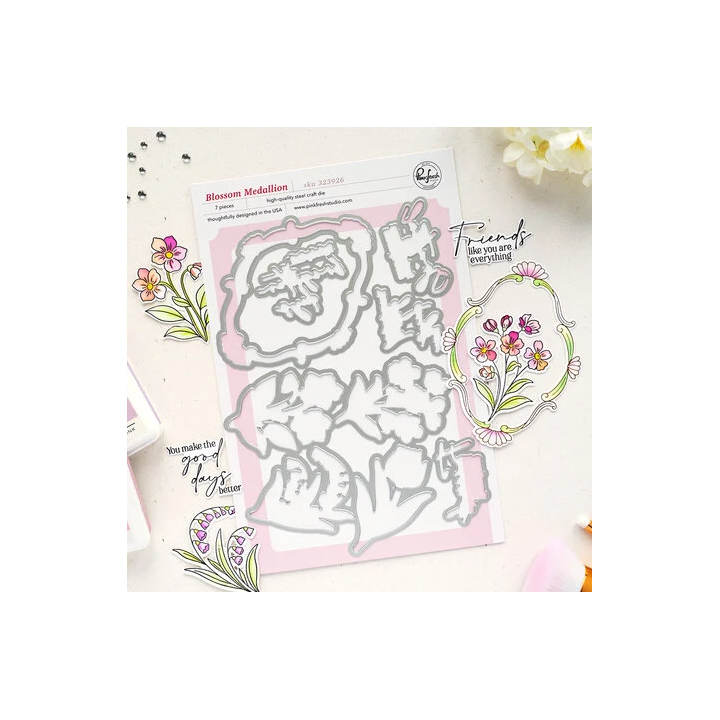 (323926)Pinkfresh Studio Sunlit Manor Die Blossom Medallion by Inna Moreva