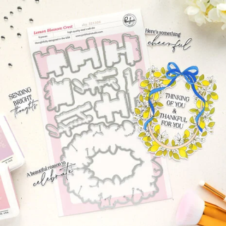 (321326)Pinkfresh Studio Sunlit Manor Die Lemon Blossom Crest by Dawn Woleslagle