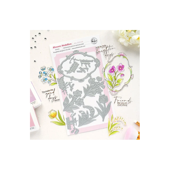 (324126)Pinkfresh Studio Sunlit Manor Press Plate Bloom & Buds by Inna Moreva