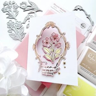 (324126)Pinkfresh Studio Sunlit Manor Press Plate Bloom & Buds by Inna Moreva