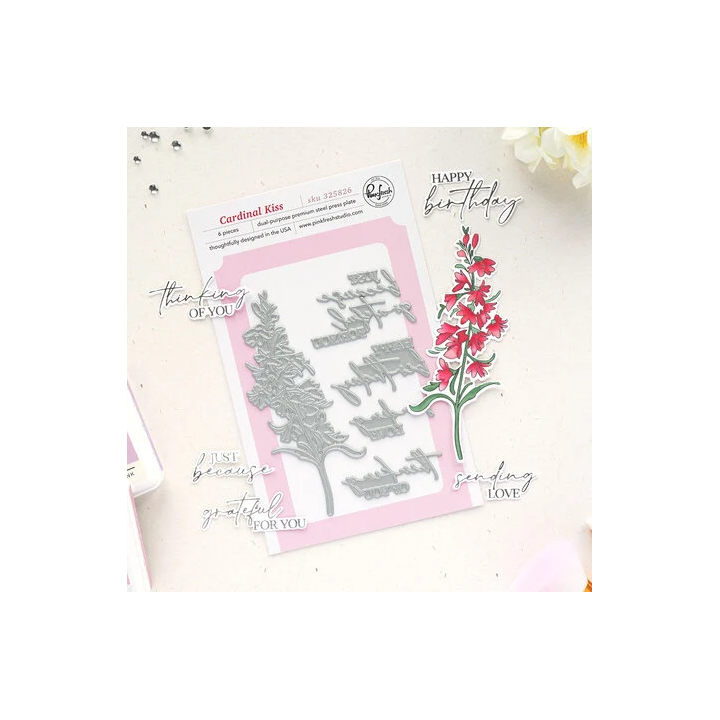 (325826)Pinkfresh Studio Sunlit Manor Press Plate Cardinal Kiss by Manushree Mishra