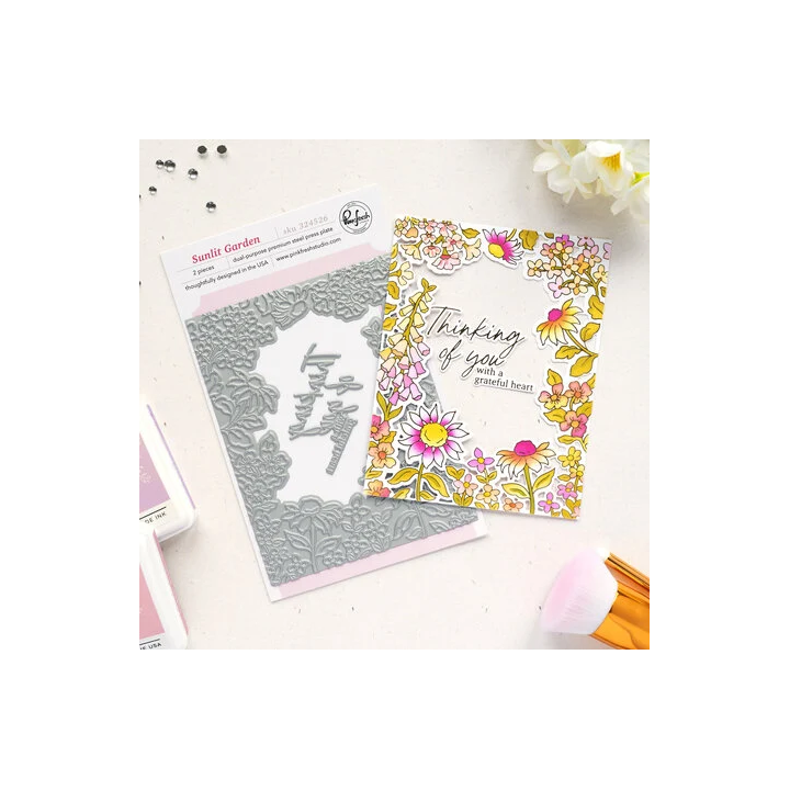 (324526)Pinkfresh Studio Sunlit Manor Press Plate Sunlit Garden by Inna Moreva