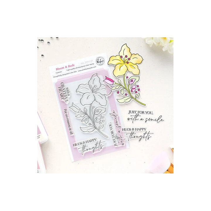 (325126)Pinkfresh Studio Sunlit Manor Stamp Bloom & Buds by Inna Moreva