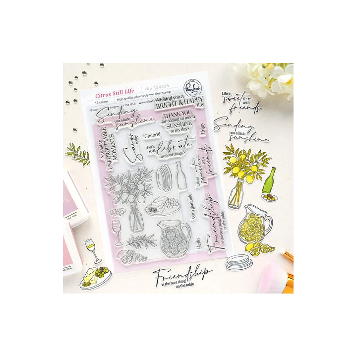 (324626)Pinkfresh Studio Sunlit Manor Stamp Citrus Still Life by Inna Moreva