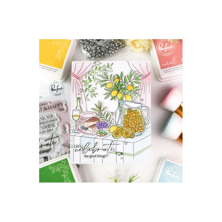 (324626)Pinkfresh Studio Sunlit Manor Stamp Citrus Still Life by Inna Moreva