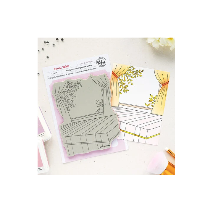 (324926)Pinkfresh Studio Sunlit Manor Cling Stamp Sunlit Table by Inna Moreva