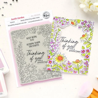 (324226)Pinkfresh Studio Sunlit Manor Cling Stamp Sunlit Garden by Inna Moreva
