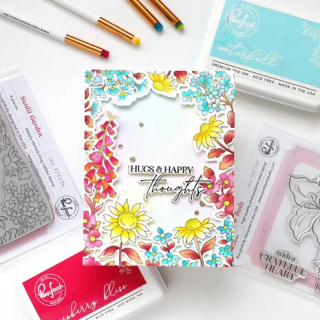 (324226)Pinkfresh Studio Sunlit Manor Cling Stamp Sunlit Garden by Inna Moreva