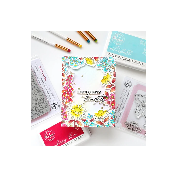 (324226)Pinkfresh Studio Sunlit Manor Cling Stamp Sunlit Garden by Inna Moreva