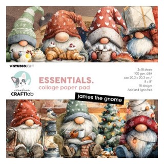 (SL-EF-CPP495)Studio Light Collage paper pad James the Gnome Essentials n° 495