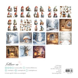 (CCL-ES-CPP495)Studio Light Collage paper pad James the Gnome Essentials n° 495