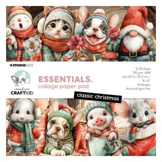 (CCL-ES-CPP498)Studio Light Collage paper pad Classic Christmas Essentials n° 498