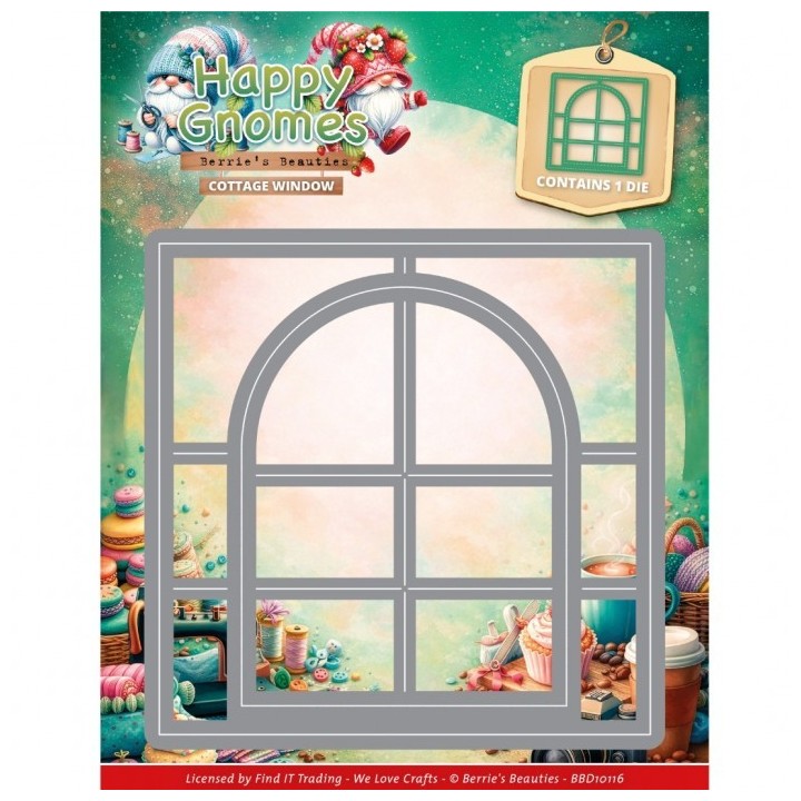 (BBD10116)Dies - Berries Beauties - Happy Gnomes - Cottage Window