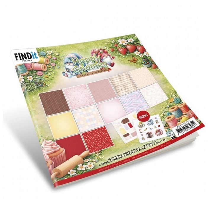 (BBPP10044)Paperpack - Berries Beauties - Happy Gnomes 20 x 20 cm
