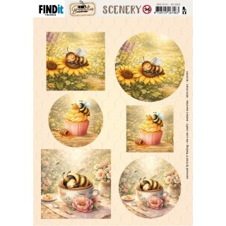 (BBSC10141)Scenery Push out - Berries Beauties - Sweet Honey Bees