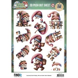 (SB11134)3D Pushout Sheet - Berries Beauties - Happy Gnomes - Coffee & Clicks