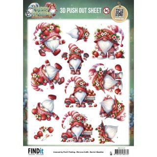 (SB11137)3D Pushout Sheet - Berries Beauties - Happy Gnomes - Berry Cute