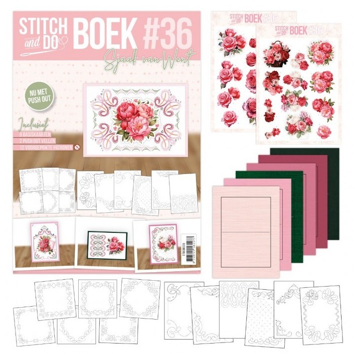 (STDOBB036)Stitch & Do boek A6 - Roses