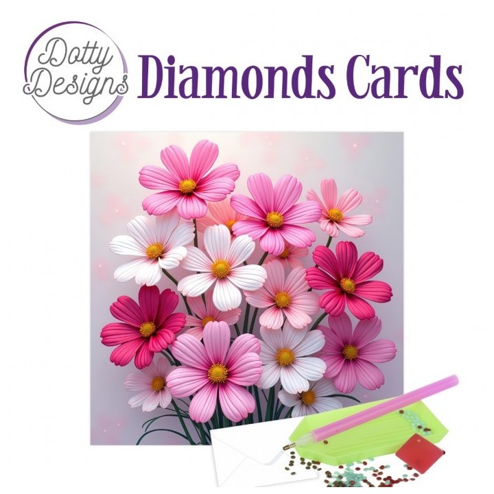 (DDDC1222)Doty Designs Diamond Cards - Pink Harmony Bouquet