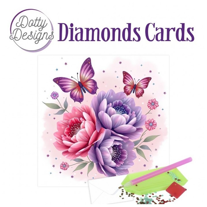 (DDDC1223)Doty Designs Diamond Cards - Butterfly Peony Dream