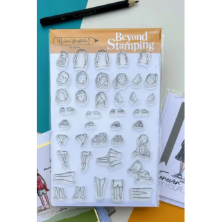 (JGS0003)Beyond Stamping Custom Portrait 3 Photopolymer Stamp Set by Josh Griffiths Studios