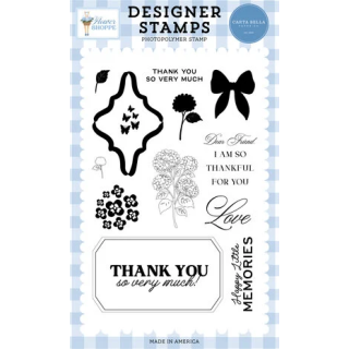 (CBFS505040)Carta Bella Clear Stamp Flower Shoppe Designer Stamps Happy Little Memories