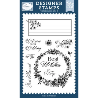 (STD498045)Echo Park Save The Date Designer Stamps Best Wishes Wedding