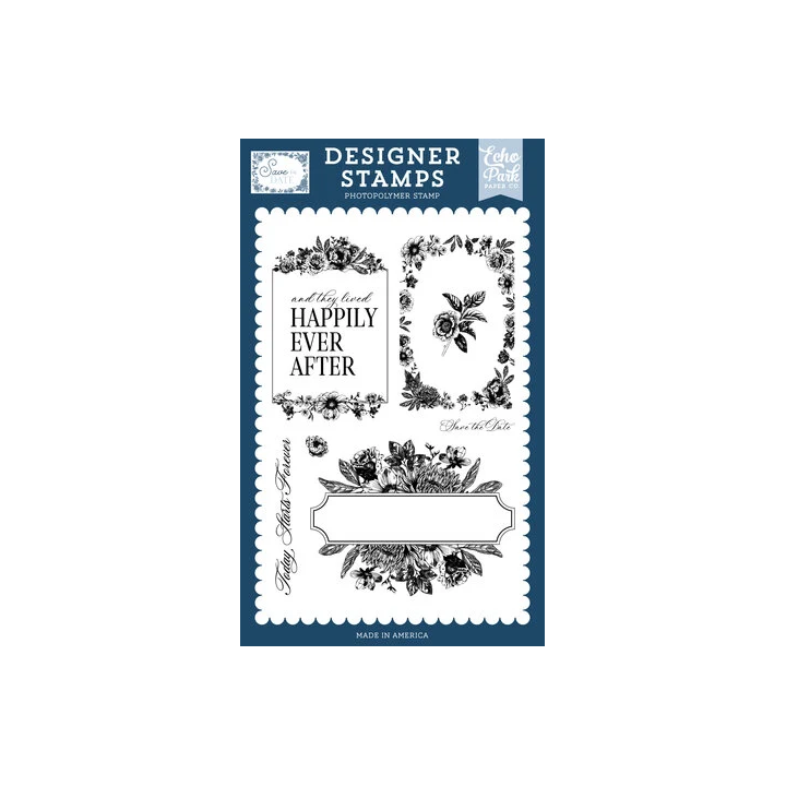 (STD498046)Echo Park Save The Date Designer Stamps Today Starts Forever