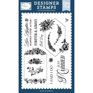 (STD498047)Echo Park Save The Date Designer Stamps I Said I Do