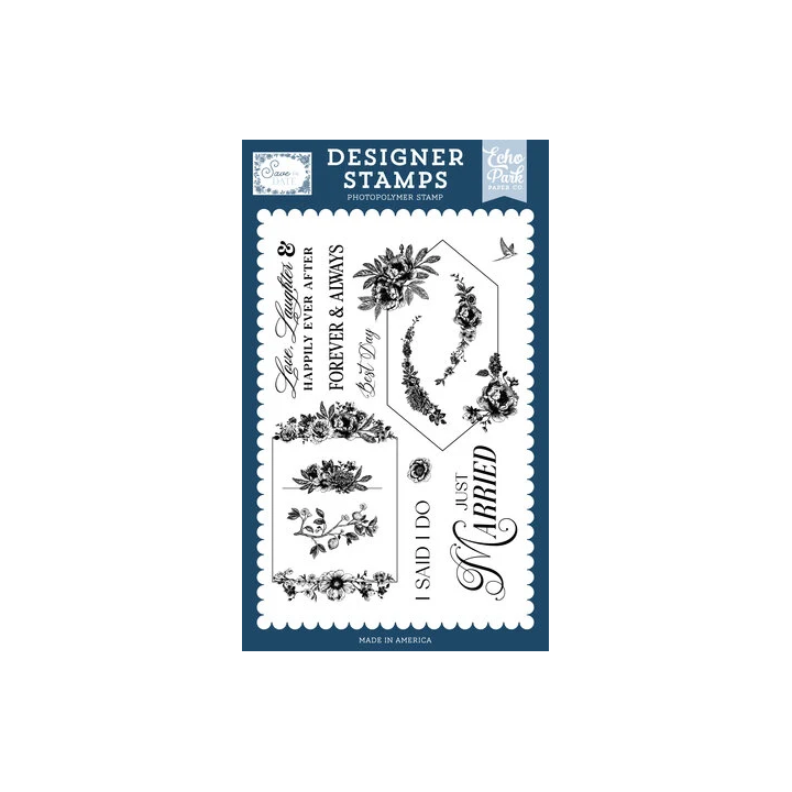 (STD498047)Echo Park Save The Date Designer Stamps I Said I Do
