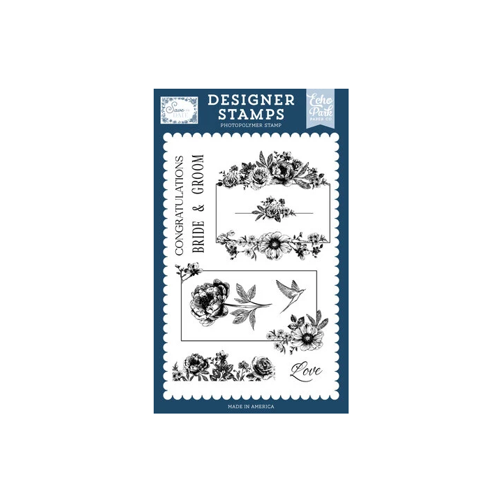 (STD498048)Echo Park Save The Date Designer Stamps Love Bird
