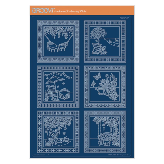 (GRO-FL-42660-16)Groovi plate A4 - Linda's Summer Sampler