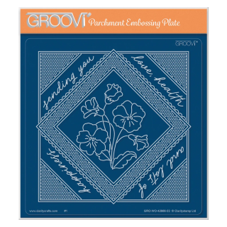 (GRO-WO-42666-03)Groovi Plate A5 Grid Overlay - Love, Health & Happiness