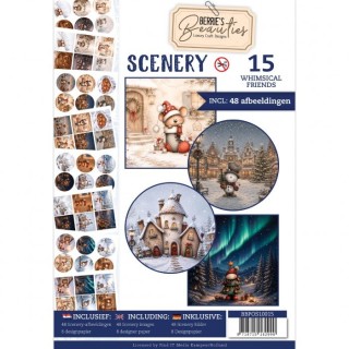 (BBPOS10015)Push-Out Book Scenery 15 - Whimsical Friends