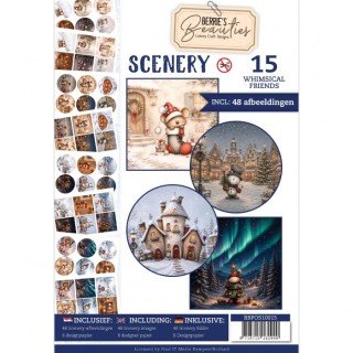 (BBPOS10015)Push-Out Book Scenery 15 - Whimsical Friends