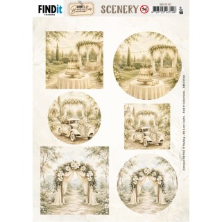 (BBSC10142)Find It Collection - Scenery Push Out - Wedding Elegance