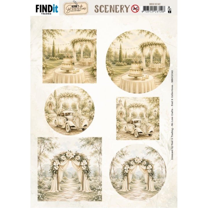 (BBSC10142)Find It Collection - Scenery Push Out - Wedding Elegance