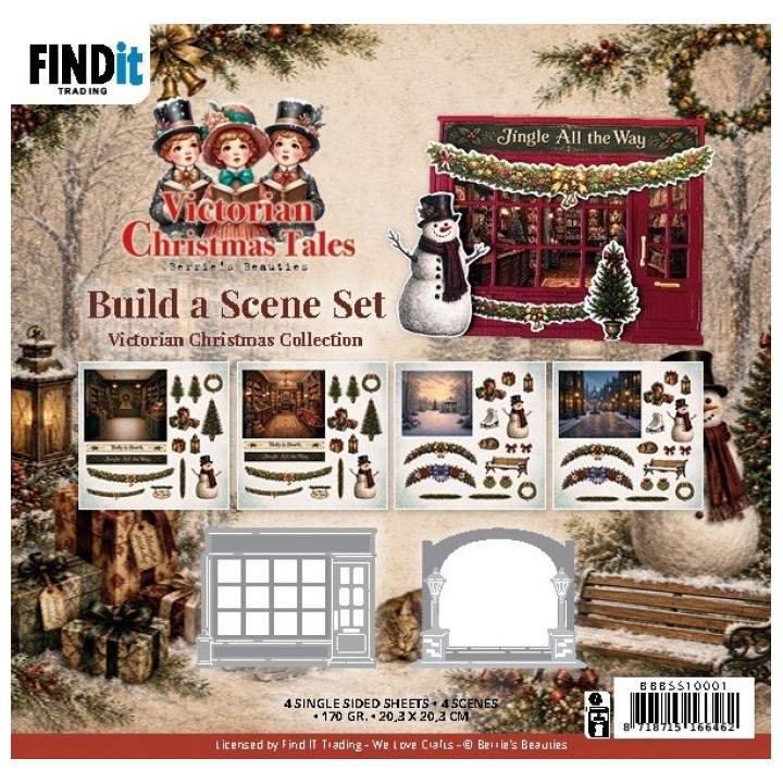 (BBBSS10001)Berrie's Beauties - Buid a Scene Set - Victorian Christmas Collection (Exclusief Dies)