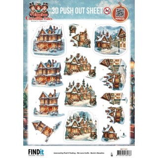 (SB11141)3D Pushout Sheet - Berries Beauties - Victorian Christmas Tales - Home for Christmas